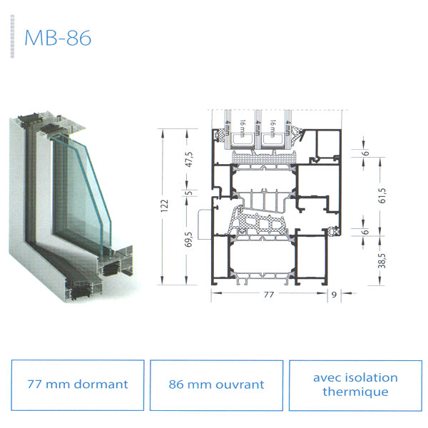ChÃ¢ssis aluminium MB 86 DBH construct Ath - Soignies